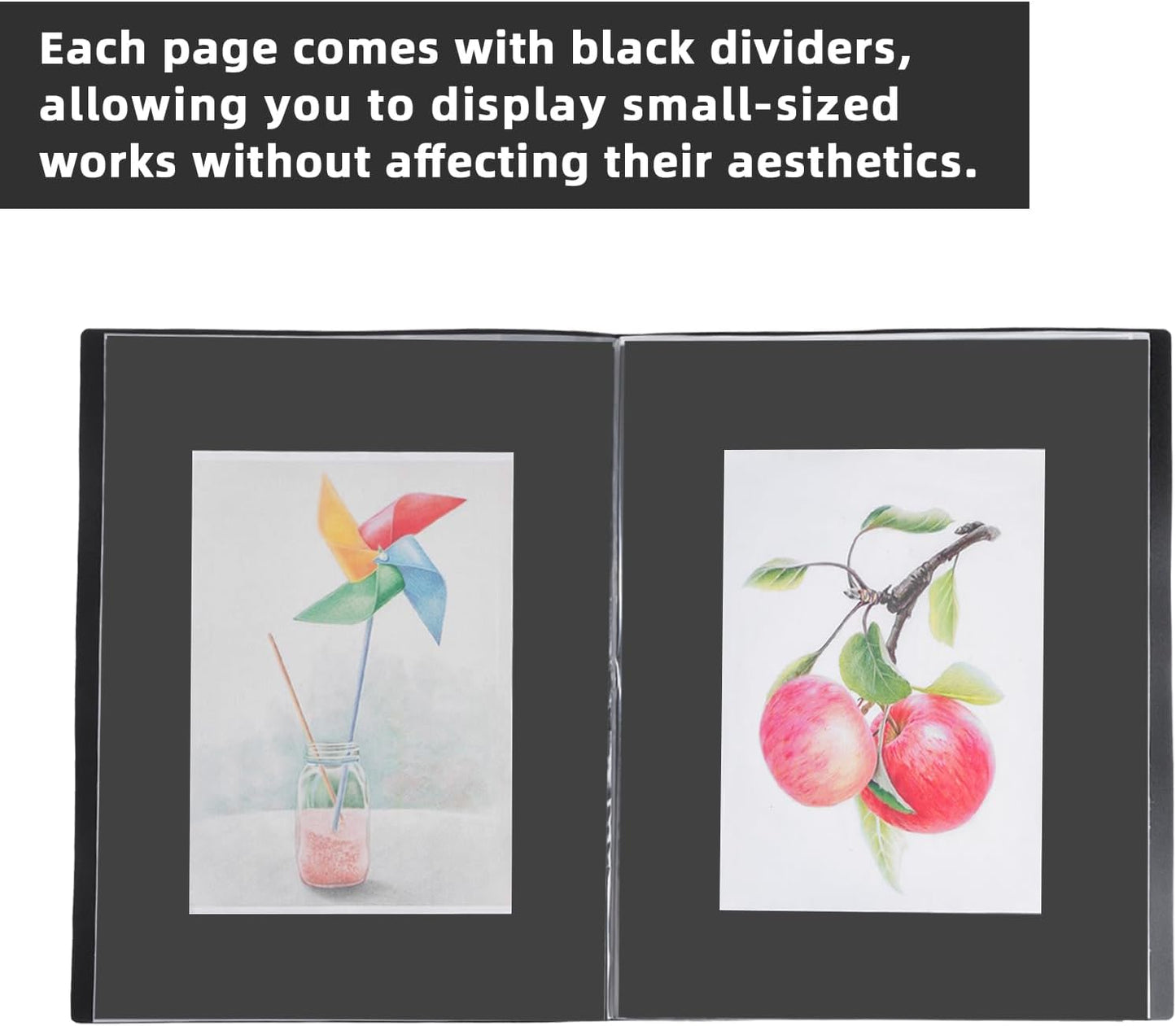 Heavy-Duty Art Portfolio Binder with Plastic Sleeves