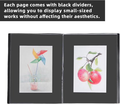 Heavy-Duty Art Portfolio Binder with Plastic Sleeves