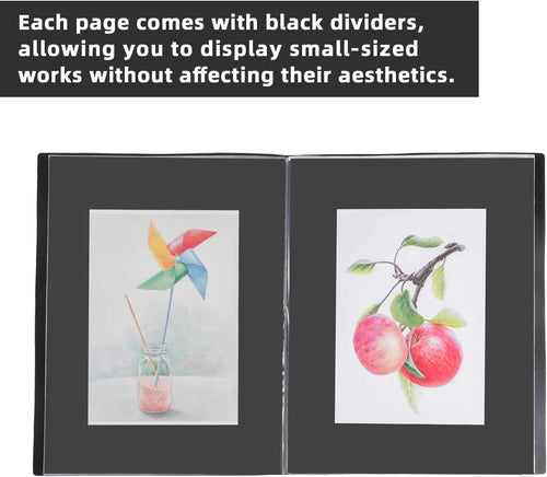 Heavy-Duty Art Portfolio Binder with Plastic Sleeves