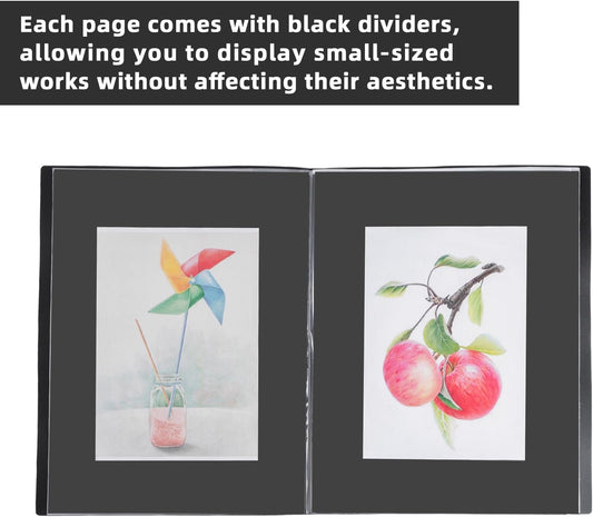 Heavy-Duty Art Portfolio Binder with Plastic Sleeves