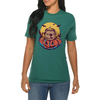 Pumpkin Dog Graphic Design Deluxe Jersey T-Shirt