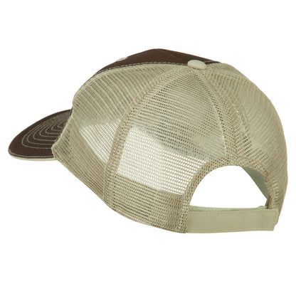 Italy Flag Embroidered Patched Big Size Washed Mesh Cap