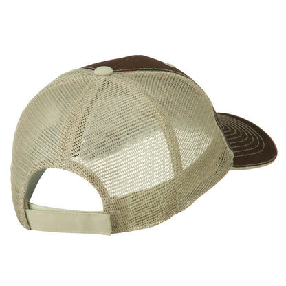 Italy Flag Embroidered Patched Big Size Washed Mesh Cap