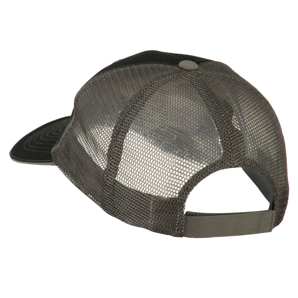 Italy Flag Embroidered Patched Big Size Washed Mesh Cap
